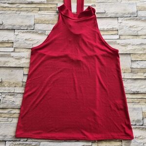 Banana Republic Blouse Size Medium Red Sleeveless Office Minimalist Casual